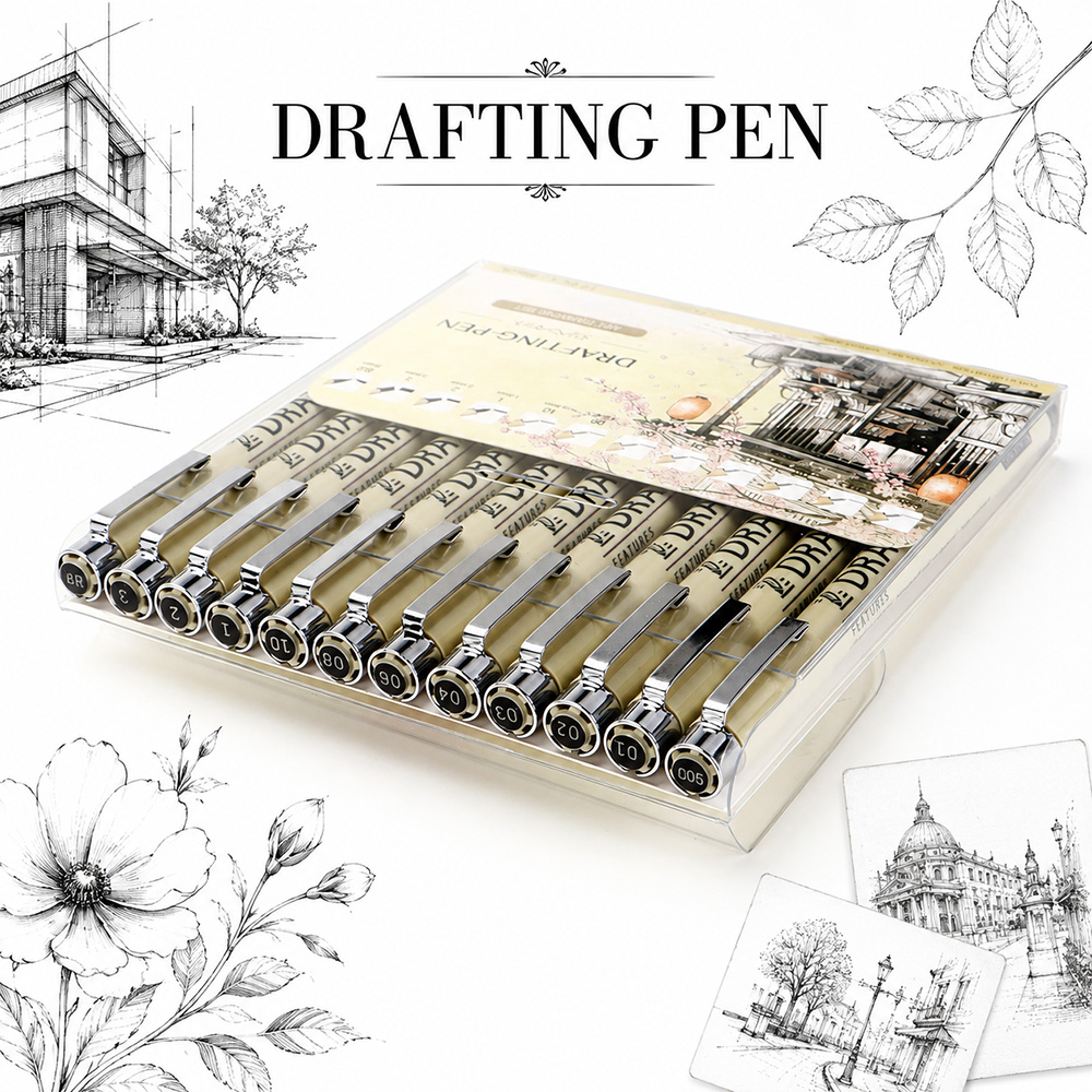 12 Size Fine Line Micron Pens  - Interior Design Sketch ulasan dan harga