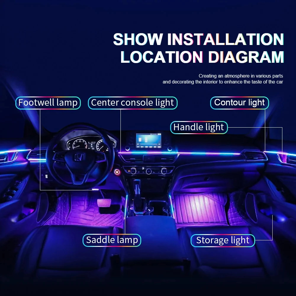 6 in 1 Exclusive Car LED Inter - Interior Design Visualizer ulasan dan harga