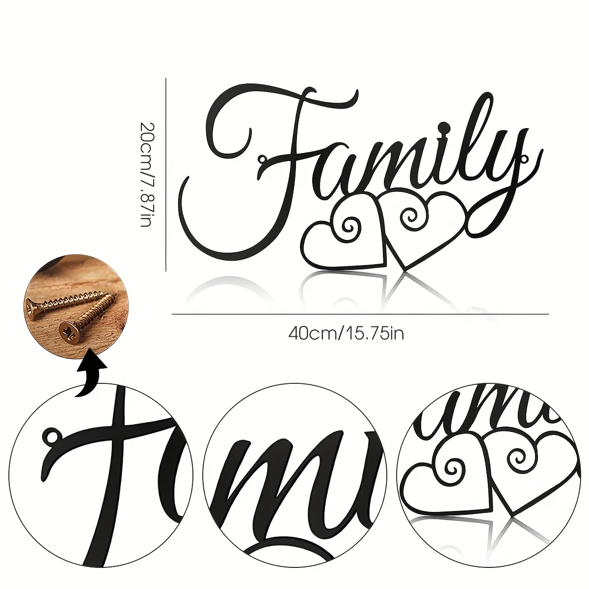 CIFBUY Family Wall Sign Metal  - Interior Design Modern ulasan dan harga