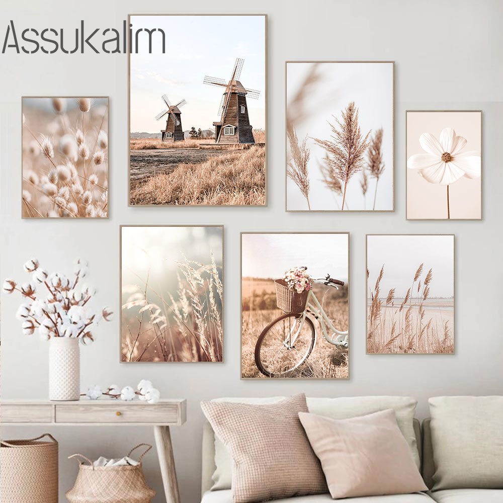 Landscape Beige Wall Art Bike  - Interior Design Sketch ulasan dan harga