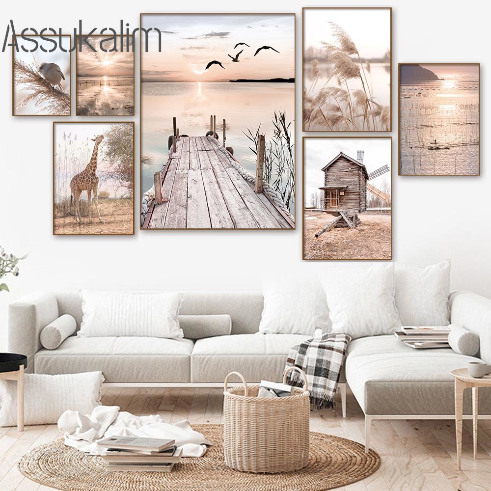 Landscape Beige Wall Art Bike  - Interior Design Sketch ulasan dan harga