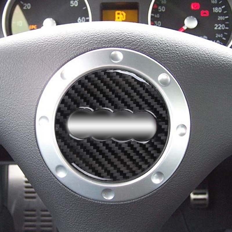 Car Carbon Fiber Steering Whee - Interior Design Logo ulasan dan harga