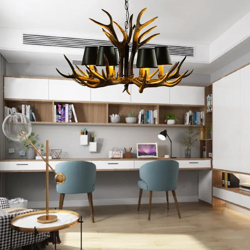 Vintage Antler design LED chan - Interior Design Living Room And Kitchen ulasan dan harga