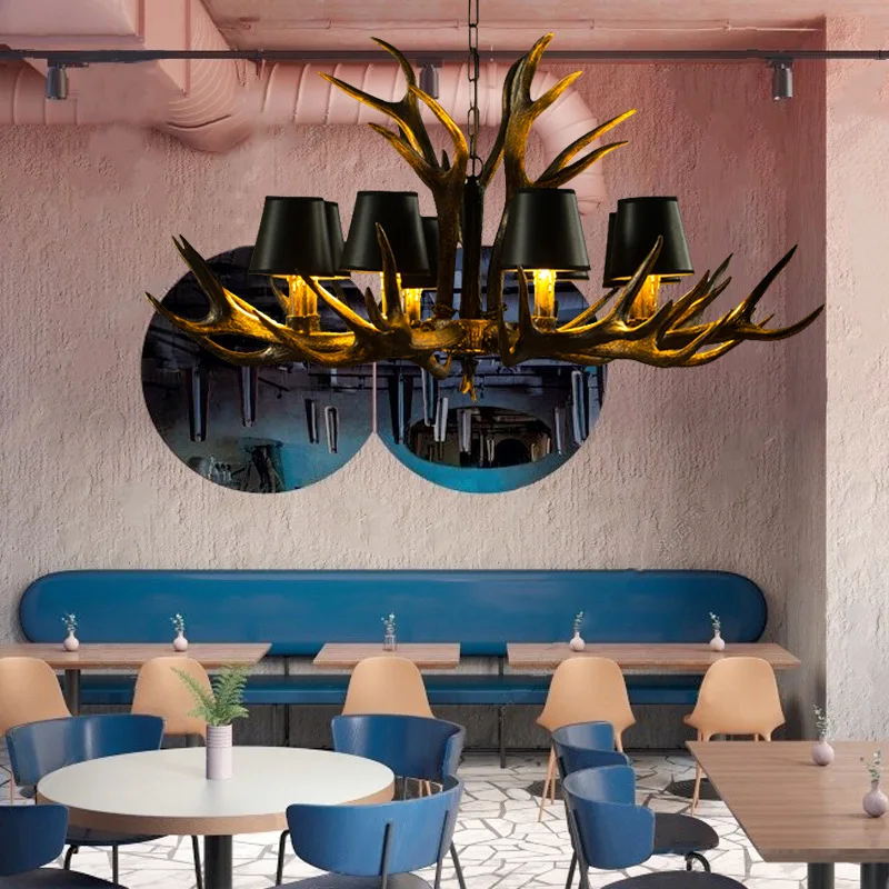 Vintage Antler design LED chan - Interior Design Living Room And Kitchen ulasan dan harga