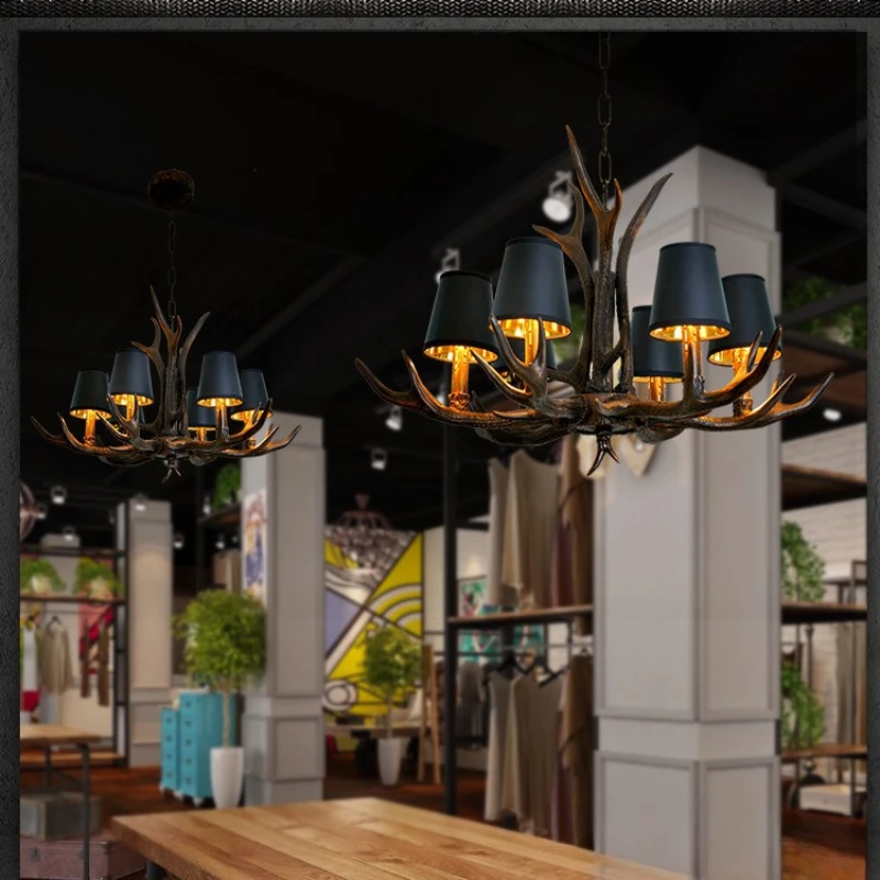 Vintage Antler design LED chan - Interior Design Living Room And Kitchen ulasan dan harga