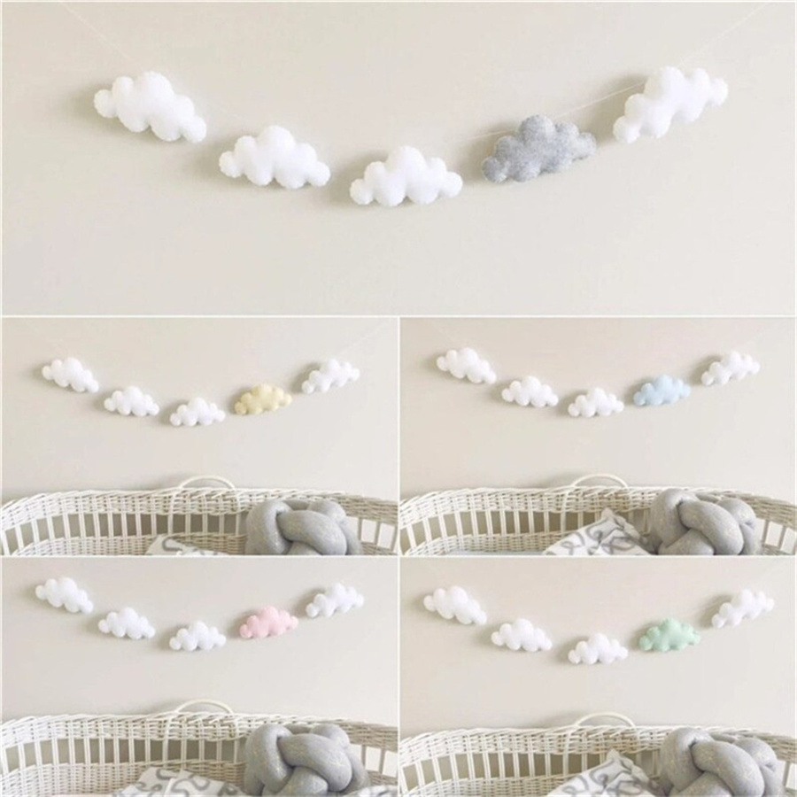 Nordic Felt Cloud Garlands Str - Interior Design Modern ulasan dan harga
