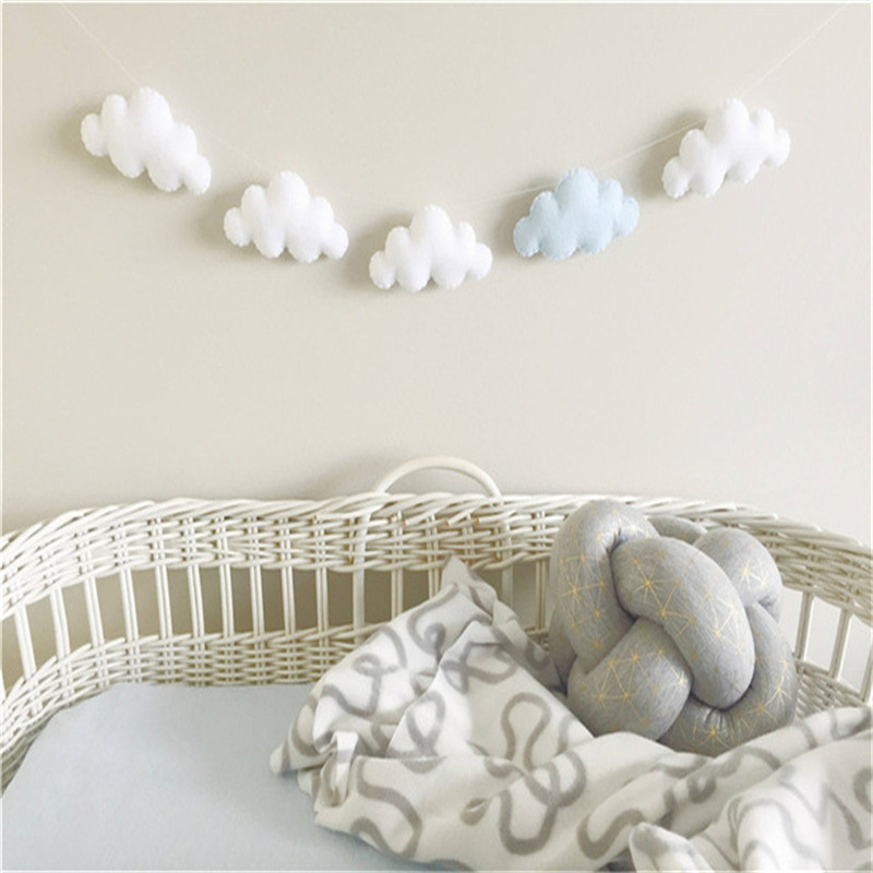 Nordic Felt Cloud Garlands Str - Interior Design Modern ulasan dan harga