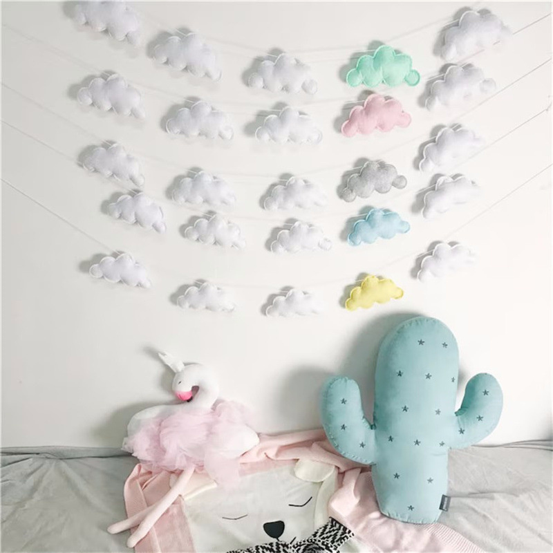 Nordic Felt Cloud Garlands Str - Interior Design Modern ulasan dan harga